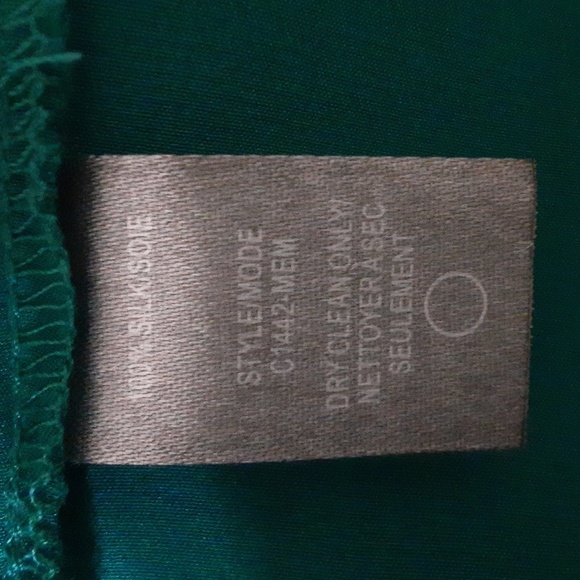 Charlien Jade Elegant Two-Tone Dress Fishia Green Silk Women S/P Y2k Event Fairy - Picture 6 of 7